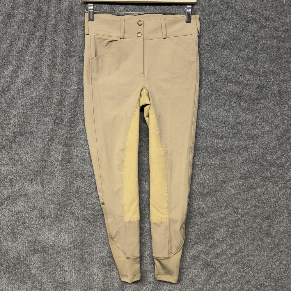 Dover Saddlery Riding Breeches Womens Size24 Beige Full Seat Stretch Equestrian